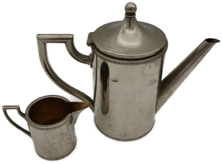 alte Tee und Milch-Kanne Metall - Bild 4