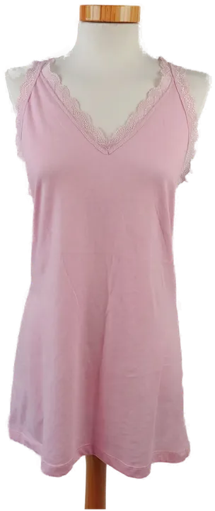 Love to lounge Damen Top mit Spitze rosa - Gr. 46/48 - Bild 1