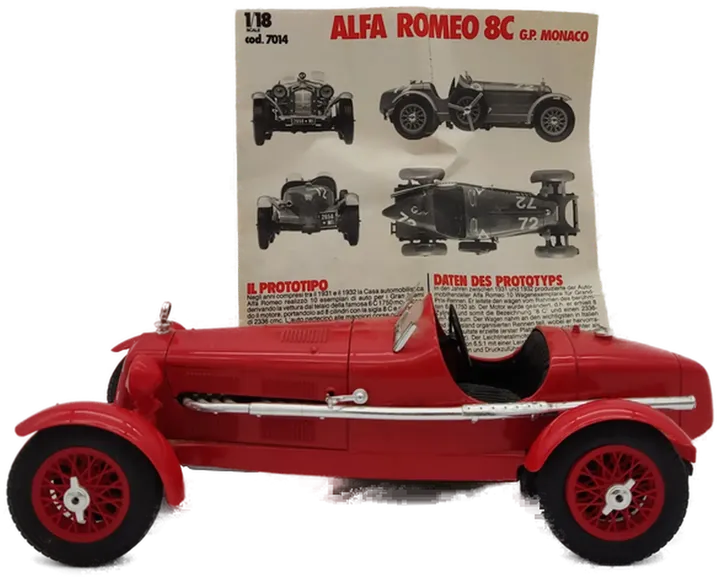 Burago Auto Alfa Romeo 2300 Monza rot 1/18 - Bild 2