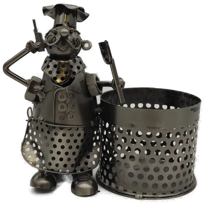 Metall-Stiftehalter mit Schweißerfigur - Bild 2