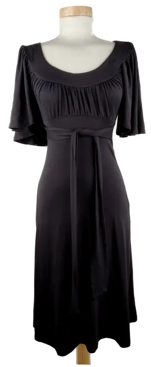 Kleid 'Clockhouse', kurzarm mit Rundhalsausschnit, schwarz, Größe XS - Bild 4