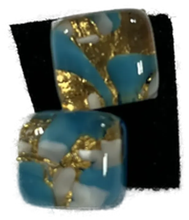 Schmuckset Ohrringe und Kette (44cm) Modeschmuck Muranoglas - Bild 2
