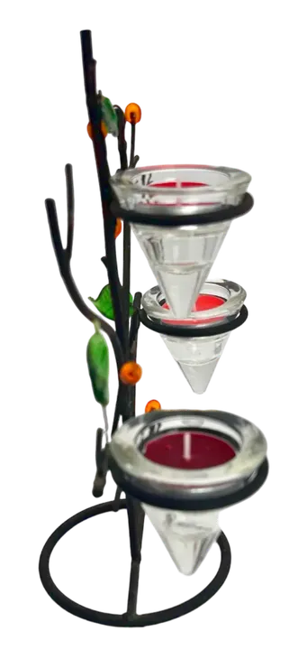 Kerzenhalter in Baumoptik für 3 Teelichter - Bild 2