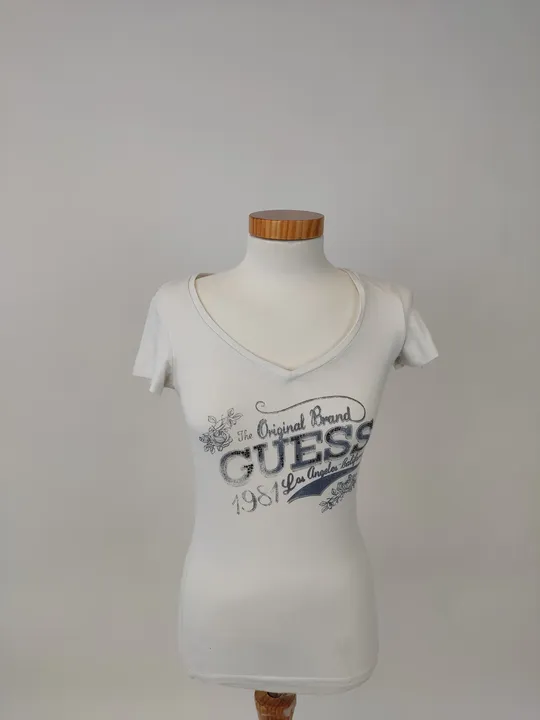 GUESS Damen T-Shirt weiß - XS  - Bild 1