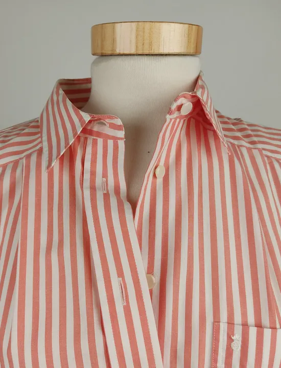 Damen Kurzarmhemd rot/weiß gestreift - 40 - Bild 3