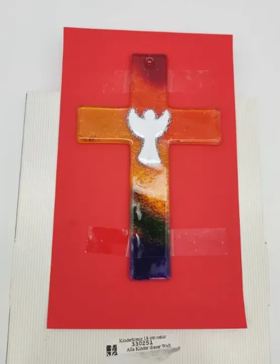 Kinderkreuz aus buntem Glas - Bild 3