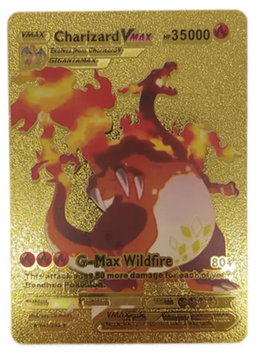 Pokémon Sammelkarte Goldfolie Vmax Charizard Vmax - Bild 1