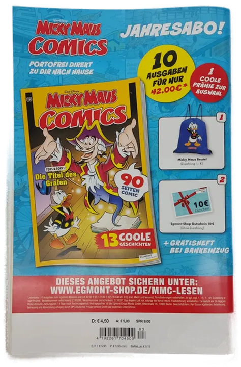 Magazin Micky Maus Comics Top -Story Die Titel des Grafen  - Bild 2