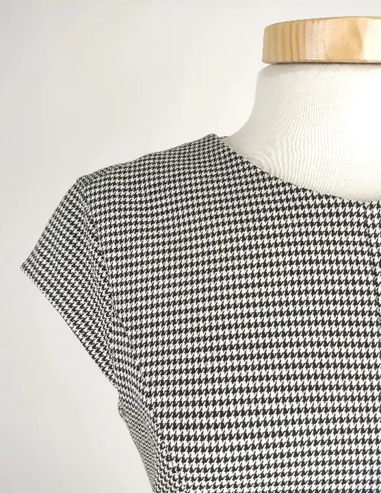 H&M Damen Kleid schwarz/ weiß kariert - 38  - Bild 4