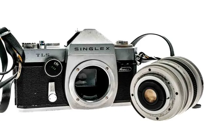 Ricoh Singlex TLS | SLR analoge Kamera | Elicar 28mm f:2.8 - Bild 7