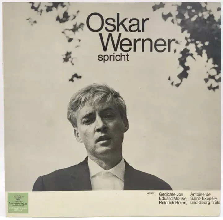 Vinyl LP - Oskar Werner - Spricht  - Bild 1