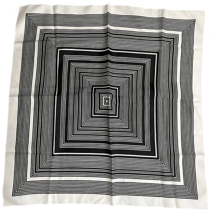Tuch schwarz weiß 70 x 70 cm - Bild 2