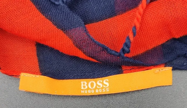 Boss Damen Schultertuch blau/rot gestreift - Bild 2