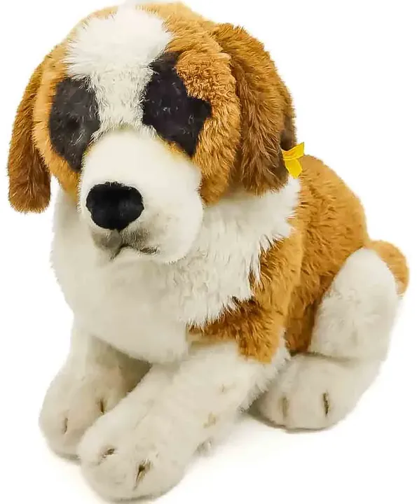 Steiff Nr.078235 Stofftier Bernhardiner Hund Länge ca 66cm Höhe ca 43cm - Bild 1