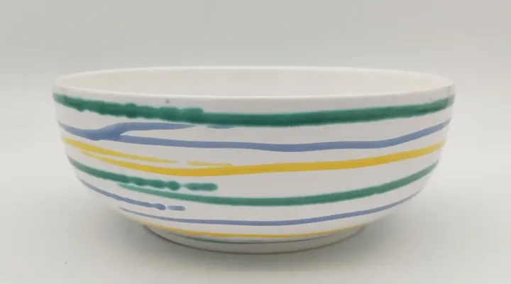 Gmundner Keramik Salatschüssel blau/ grün/ gelb - 23cm Durchmesser - Bild 1