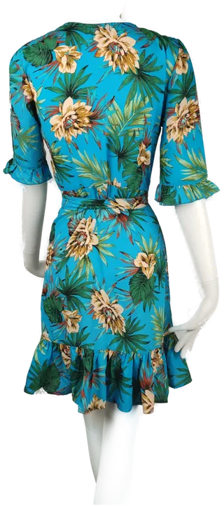 Sommer-Wickelkleid mit floralem Muster - Größe EUR 36 - Bild 2