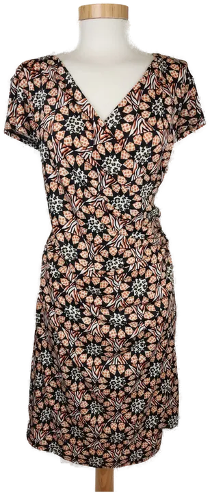 Laura Torelli Damen Kleid schwarz/orange gemustert - L/40 - Bild 1