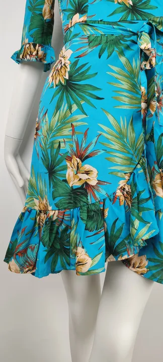 Sommer-Wickelkleid mit floralem Muster - Größe EUR 36 - Bild 5