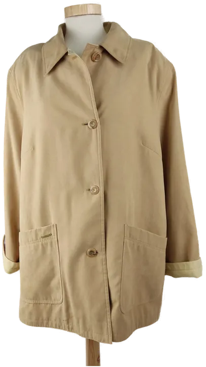 Jacke langarm mit Kragen, sandfarben mit Taschen, Größe 46 - Bild 1