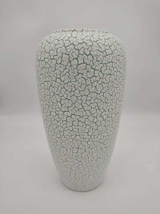 Dekorative Vintage-Vase weiss/grün gesprenkelt - Höhe 40 cm - Bild 1