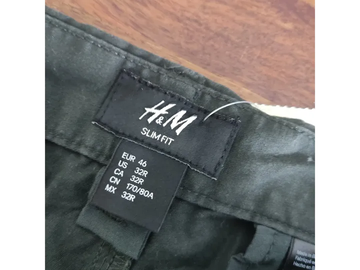 H&M Herren - Chinohose olivgrün, - 46 - Bild 3