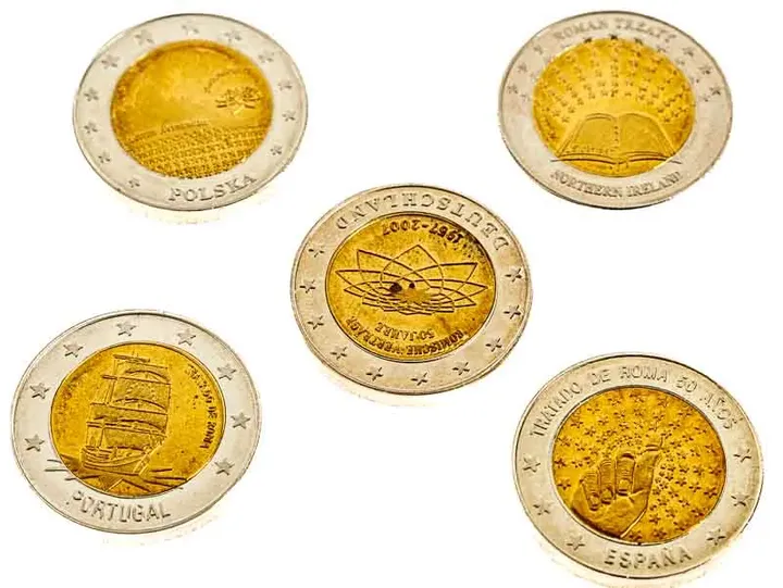 Konvolut Specimen Münzen 2 Euro 2007 - 5 Stück - Bild 2