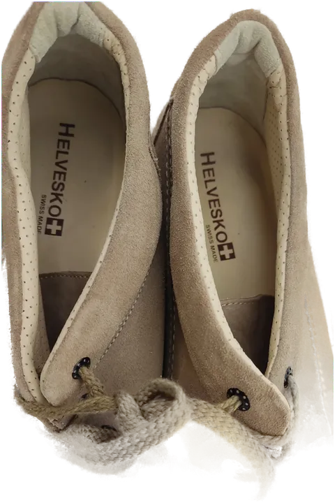 Helvesko Swiss Made Herren Halbschuhe Gr. 47, beige Leder, Top-Qualität - Bild 3