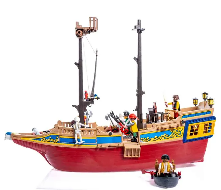 Playmobil Piraten-Schiff mit Beiboot, 7 Figuren und Kleinteilen - Bild 1