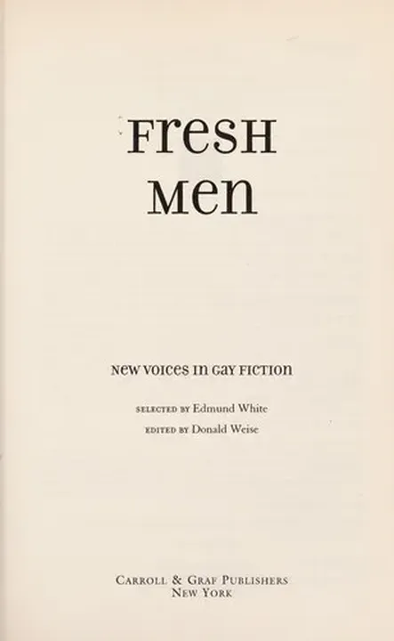 Fresh Men - Edmund White - Bild 1