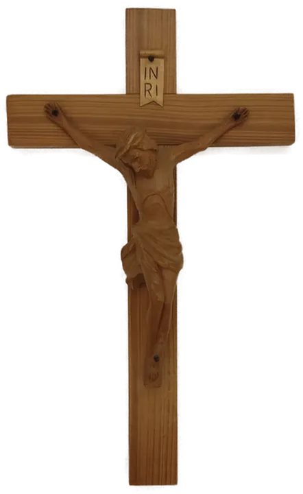 Jesus am Kreuz / Kruzifix handgeschnitzt, Höhe ca. 47cm - Bild 1