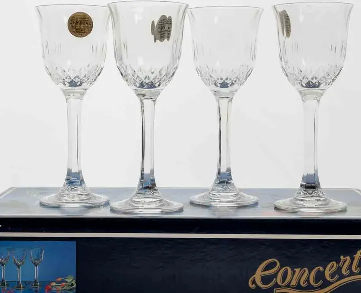 Concerto Capri – 4er-Set Kristall-Likörgläser / Digestifgläser (Vintage, Made in Italy) - Bild 3