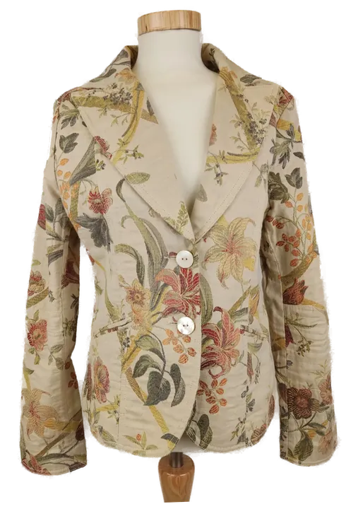 Damen Blazer, floral gemustert, tailliert, Gr. 42 - Bild 1