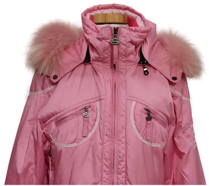 SP Kitzbühel Sportalm Vintage Damen Skijacke mit Kunstpelz roserot/pink Größe 42 - Bild 4