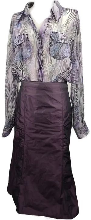 Bonita Damen Kostüm mit Bluse lila - XXL/ 44 - Bild 4