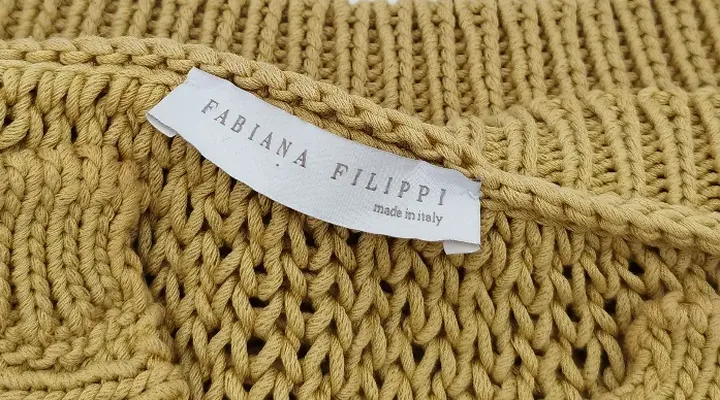 Fabiana Filippi Strickpulli senfgelb 70% Baumwolle  - Bild 3