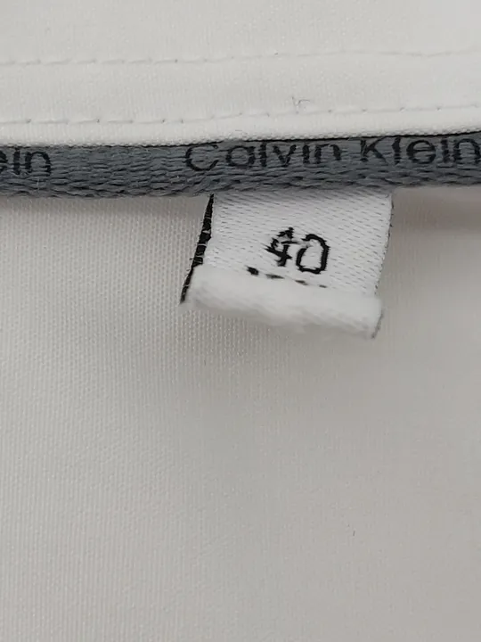 Calvin Klein Herren Hemd fitted weiß Gr. 40 - Bild 6