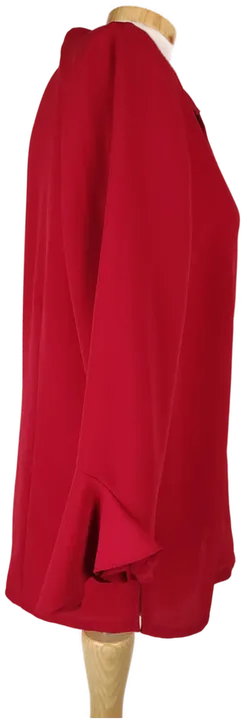  Klarissa Damenbluse rot mit Rüschenärmeln - M/38 - Bild 3