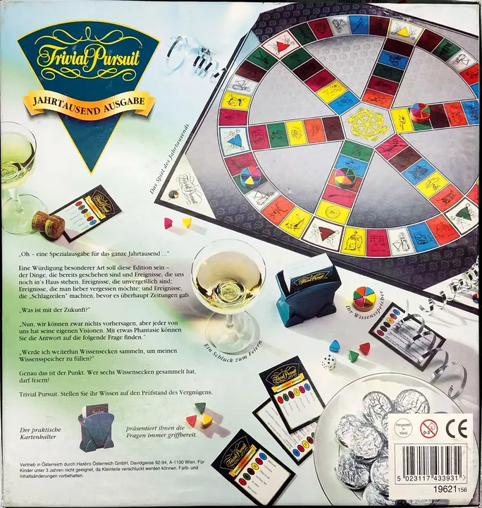 Vintagespiel  1998 - Trivial Pursuit - Jahrtausend Ausgabe - Gesellschaftsspiel - Bild 2