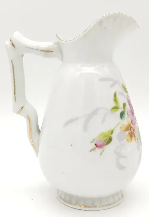 Vintage Kanne/ Vase aus Porzelan mit Blumenmuster  - Bild 3