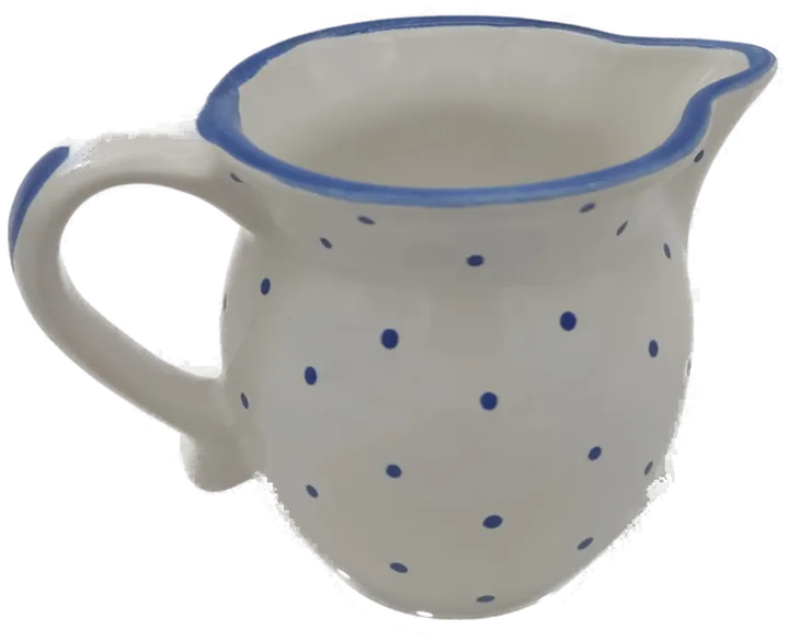 Gmundner Keramik Milchkännchen blaue Tupfen Höhe: 8 cm - Bild 1