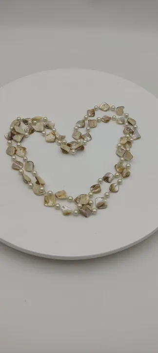 handgeknüpfte Muschel-Perlenkette  - Bild 1