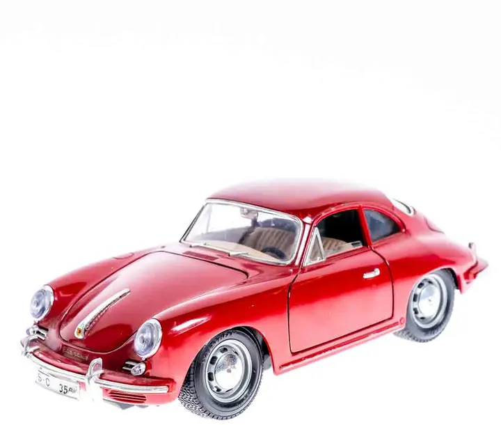 Bburago Modellauto Porsche 356 B rot (1961) 1/18 Druckguss Maßstab - Bild 3