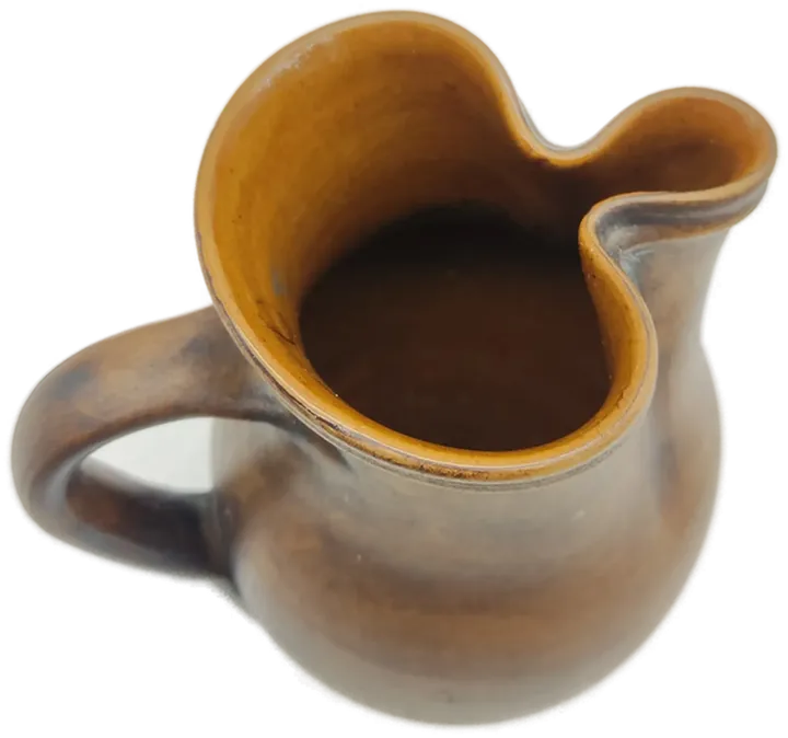 Keramikkrug mit Griff, braun - Bild 2