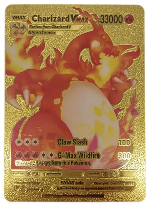 Pokémon Sammelkarte Goldfolie Vmax Charizard Vmax - Bild 1