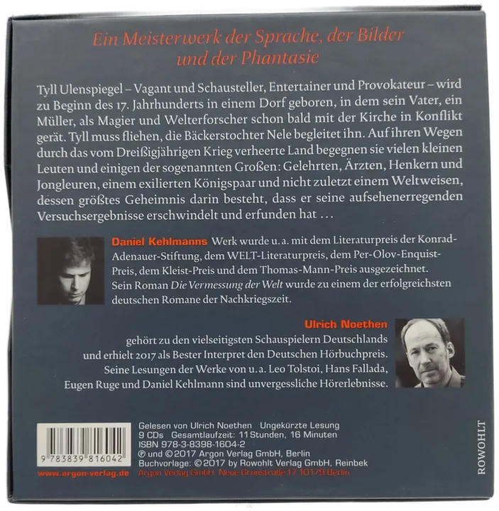 Ulrich Noethen liest: Tyll von Daniel Kehlmann (Hörbuch, 9 CDs) - Bild 2
