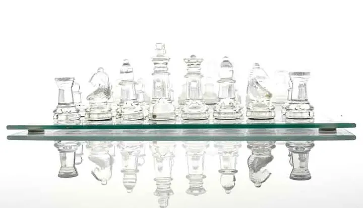 Schachspiel aus Glas inkl. Dame - Bild 1