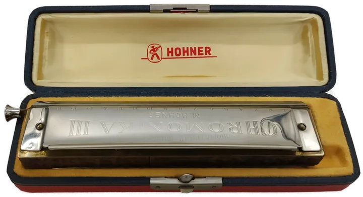 M.Hohner Chronmonika III 280  C  Mundharmonika 16 Kanäle mit Etui - Bild 2