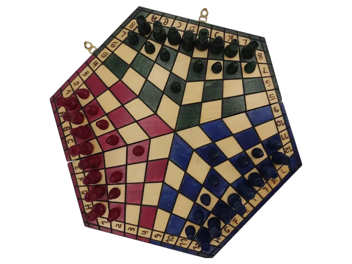 Schach aus Holz für 3 Personen - Bild 2