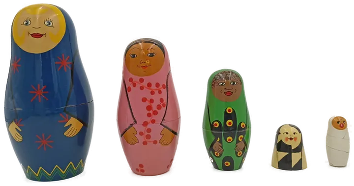 Babuschka/Matroschka - russische Puppen 5 teilig (unvollständig) - Bild 5