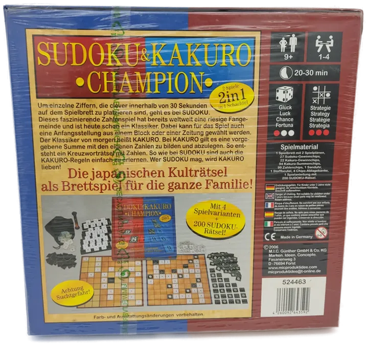 Sudoku & Kakuro Champion Brettspiel - Bild 2